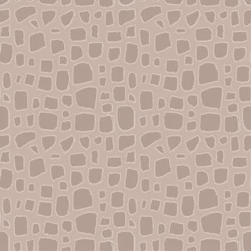 Stones handdrawn seamless brown pattern. Vector illustration. Illustrazione stock