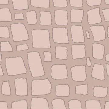 Stones handdrawn seamless brown pattern. Vector illustration. イラスト素材