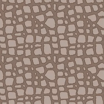 Stones handdrawn seamless brown pattern. Vector illustration. Stock Illustration