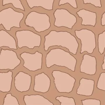 Stones handdrawn seamless brown pattern. Vector illustration. イラスト素材