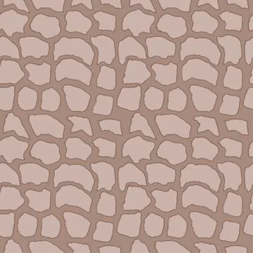 Stones handdrawn seamless brown pattern. Vector illustration. Stock Illustration