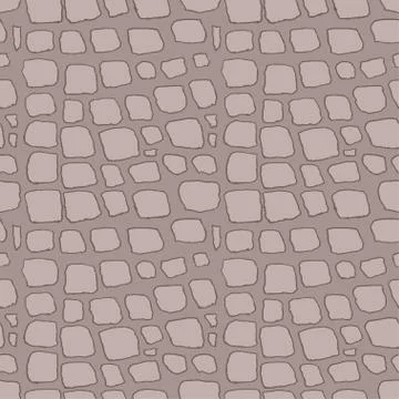Stones handdrawn seamless brown pattern. Vector illustration. Illustrazione stock