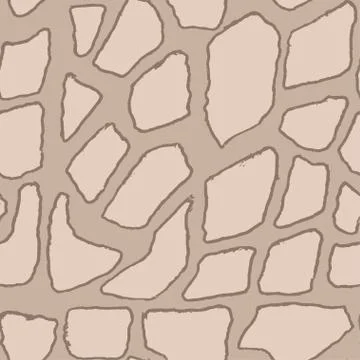 Stones handdrawn seamless brown pattern. Vector illustration. イラスト素材