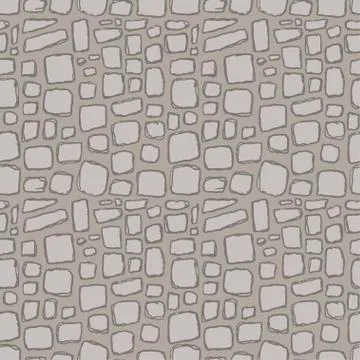 Stones handdrawn seamless brown pattern. Vector illustration. イラスト素材
