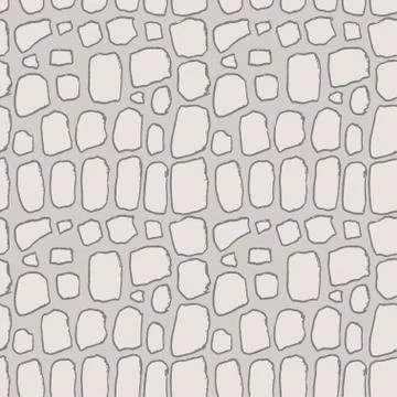 Stones handdrawn seamless brown pattern. Vector illustration. Illustrazione stock