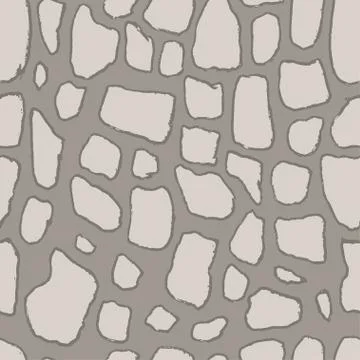 Stones handdrawn seamless gray pattern. Vector illustration. Stock Illustration
