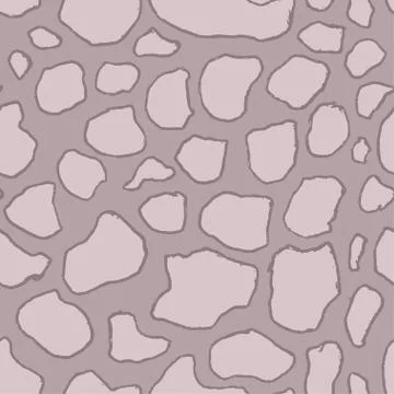 Stones handdrawn seamless gray pattern. Vector illustration. Illustrazione stock