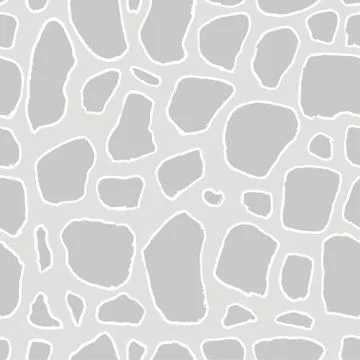 Stones handdrawn seamless gray pattern. Vector illustration. 스톡 일러스트