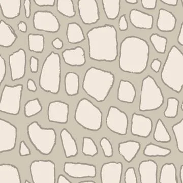 Stones handdrawn seamless gray pattern. Vector illustration. Stock Illustration