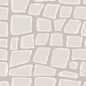 Stones handdrawn seamless gray pattern. Vector illustration. Illustrazione stock