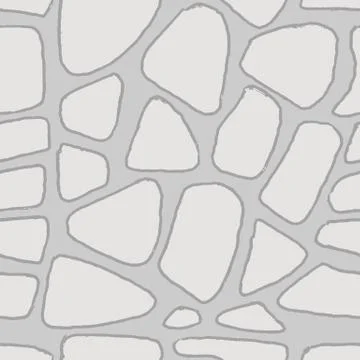 Stones handdrawn seamless gray pattern. Vector illustration. Stock Illustration