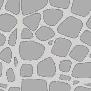 Stones handdrawn seamless gray pattern. Vector illustration. Stock Illustration