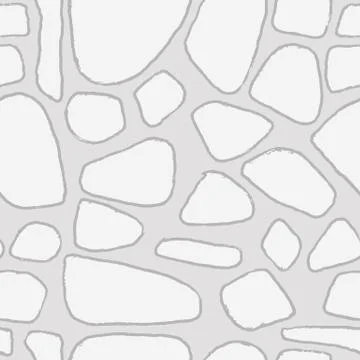 Stones handdrawn seamless gray pattern. Vector illustration. イラスト素材