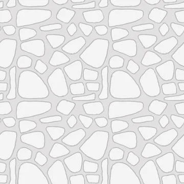 Stones handdrawn seamless gray pattern. Vector illustration. イラスト素材