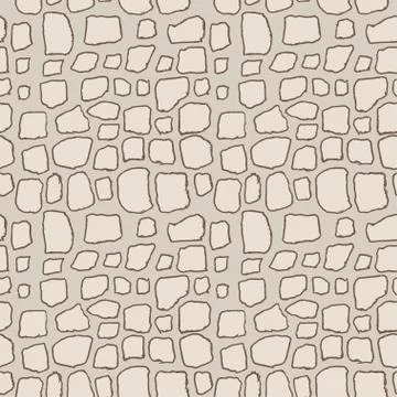 Stones handdrawn seamless gray pattern. Vector illustration. Illustrazione stock