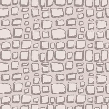 Stones handdrawn seamless gray pattern. Vector illustration. イラスト素材