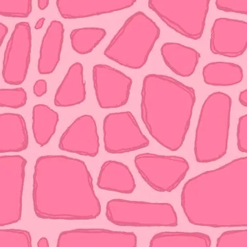 Stones handdrawn seamless pink pattern. Vector illustration. Stock Illustration
