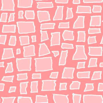 Stones handdrawn seamless pink pattern. Vector illustration. イラスト素材