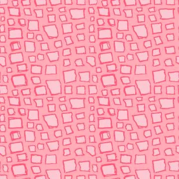 Stones handdrawn seamless pink pattern. Vector illustration. Illustrazione stock