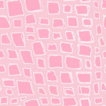 Stones handdrawn seamless pink pattern. Vector illustration. イラスト素材