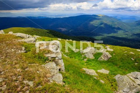 Stones on the hillside Stock Photos