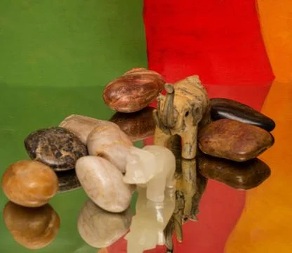 Stones Mirror Image -2377 Stock Photos