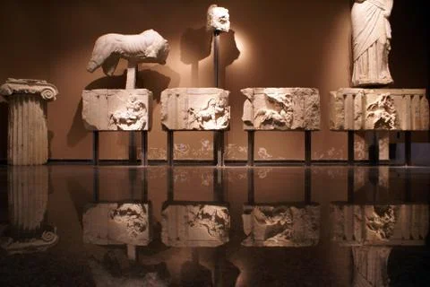 Stones in museum Stock Photos