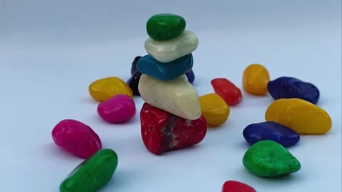 Stones Pyramid Stock Footage 303781342