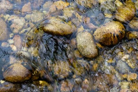 Stones on the river bottom Stock Photos