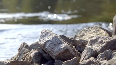 Stones by the river Stock Footage 99889208