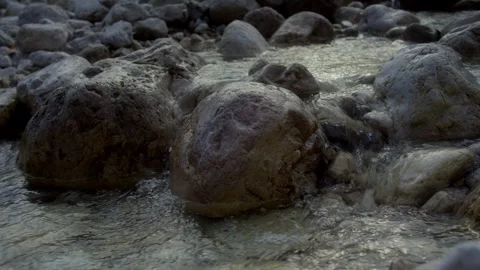 Stones in a river in mountains 库存影片 294207551