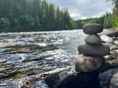 Stones in the river Stock Photos