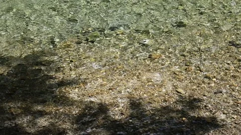 Stones in the river slow motion Видео 231911289