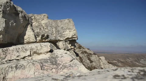 Stones on the rocks in the mountains Stock Footage 69010334