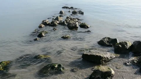 Stones in the sea Stock Footage 59086427