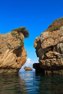 Stones in sea Stock Photos