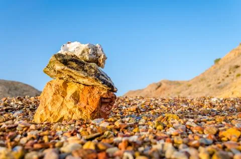 Stones &amp; seashells Stock-Fotos