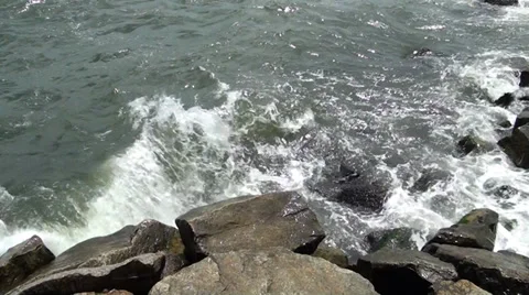 Stones on a seashore Stock Footage 36167079