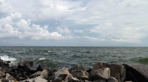 Stones on a seashore Stock Footage 36167201