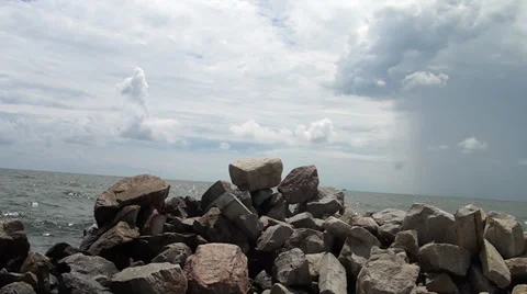 Stones on a seashore Stock Footage 36167208