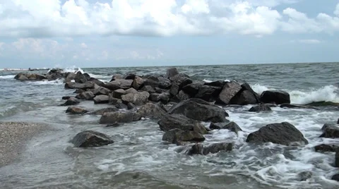Stones on a seashore Stock Footage 36167209