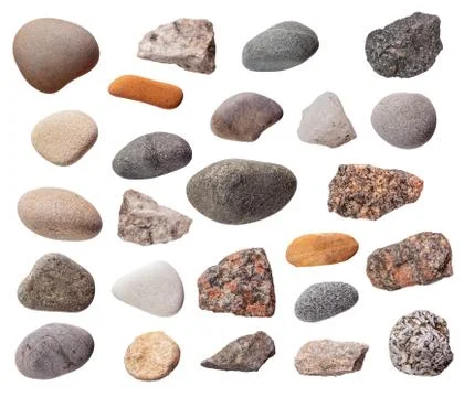 Stones set isolated Fotos de archivo