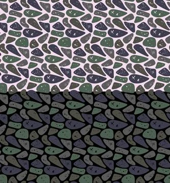Stones shapes seamless pattern. Neutral grey color shades background. Vector Stock Illustration
