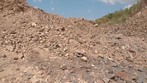 Stones in a stone quarry close up. Stock Footage 123139253
