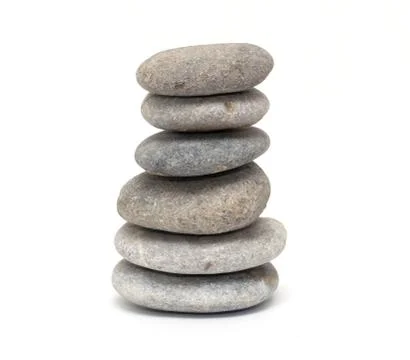 Stones on white background Stockfoto's
