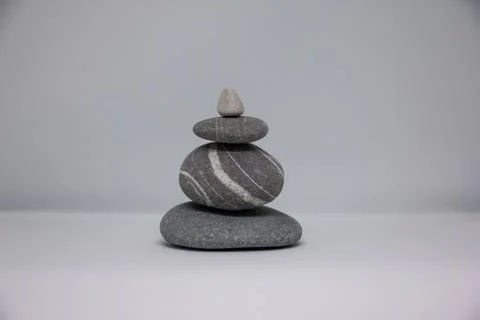 Stones on white background Stock Photos