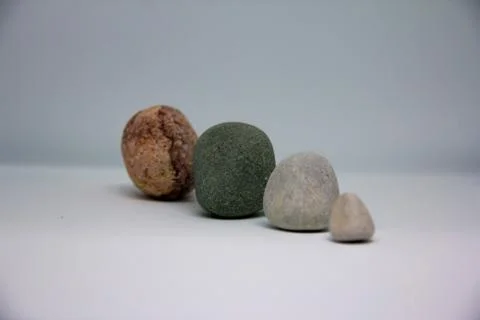 Stones on white background Stock Photos