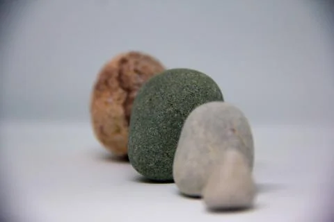 Stones on white background Stock Photos