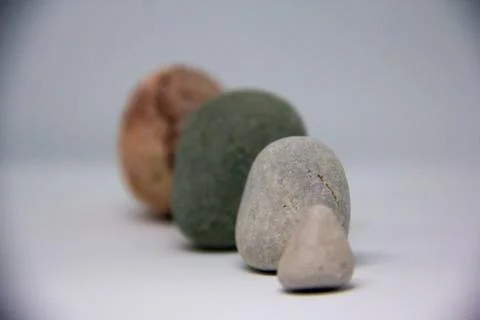Stones on white background Stock Photos