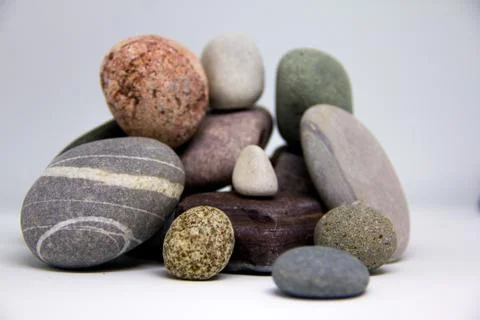 Stones on white background Stock Photos
